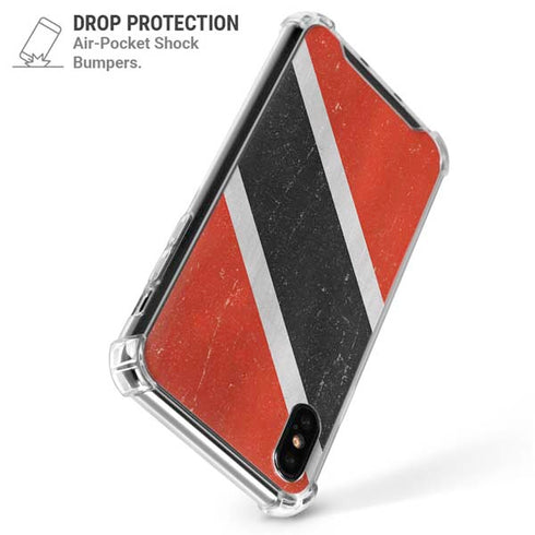 Trinidad and Tobagao Flag Distressed iPhone XS Max Clear Case